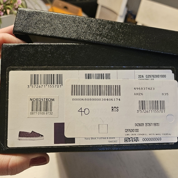 ❌️SOLD❌️CHANEL Navy Pink Lambskin CC Logo Espadrilles Size 40 EUC - Picture 13 of 15